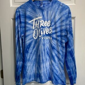 Tultex Three Olives Vodka tie dye long sleeve t shirt